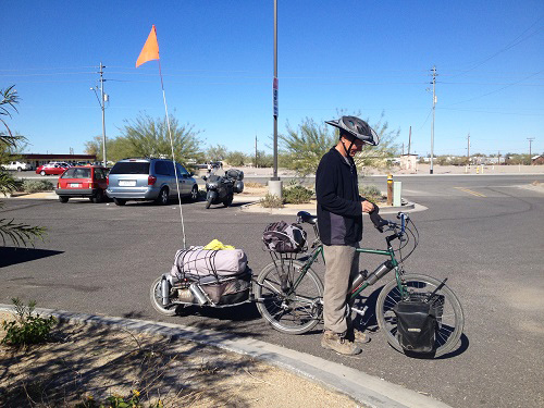 Tom on his way, fully self-contained